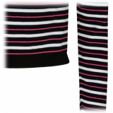 Valentino - Black, Red and White Cotton Stripes Jumper - Valentino Exclusive Luxury Collection