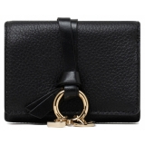 Chloé - Black Alphabet Mini Tri Fold Wallet - Chloé Exclusive Luxury Collection