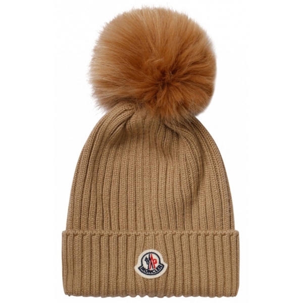 Moncler - Berretto Con Pompon Beige Sabbia - Moncler Exclusive Luxury Collection