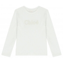 Chloé - Kids Off White Long Sleeves T-Shirt - Chloé Exclusive Luxury Collection