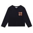 Chloé - Kids Navy Blue Long Sleeves T-Shirt - Chloé Exclusive Luxury Collection