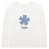 Chloé - Kids Off-White Long Sleeves T-Shirt - Chloé Exclusive Luxury Collection