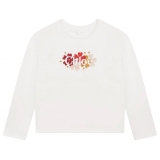 Chloé - Kids Off-White Long Sleeves T-Shirt - Chloé Exclusive Luxury Collection