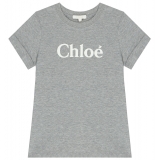 Chloé - Kids Grey T-Shirt - Chloé Exclusive Luxury Collection