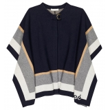 Chloé - Kids Striped Knitted Cape - Chloé Exclusive Luxury Collection