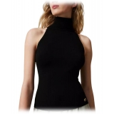 Twinset - High Neck Sleeveless Top - Black - Top - Made in Italy - Luxury Exclusive Collection