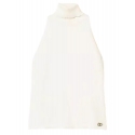 Twinset - Top a Collo Alto Senza Maniche - Bianco - Top - Made in Italy - Luxury Exclusive Collection