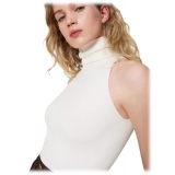 Twinset - High Neck Sleeveless Top - White - Top - Made in Italy - Luxury Exclusive Collection