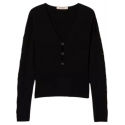 Twinset - Sweater with Cut-Out Details and Studs - Black - Knitwear - Made in Italy - Luxury Exclusive Collection