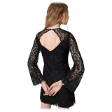 Twinset - Macramé Lace Short Dress - Black - Dresses - Made in Italy - Luxury Exclusive Collection