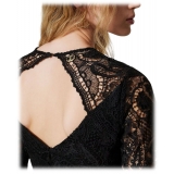 Twinset - Macramé Lace Short Dress - Black - Dresses - Made in Italy - Luxury Exclusive Collection