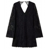 Twinset - Macramé Lace Short Dress - Black - Dresses - Made in Italy - Luxury Exclusive Collection