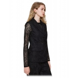 Twinset - Macramé Lace Double-Breasted Vest - Black - Jackets - Made in Italy - Luxury Exclusive Collection