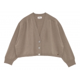 Ottod'Ame - Cardigan Corto in Filato Rasato - Beige - Maglieria - Luxury Exclusive Collection