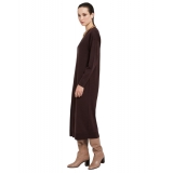 Ottod'Ame - Merino Wool Long Dress - Brown - Dresses - Luxury Exclusive Collection