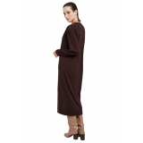 Ottod'Ame - Merino Wool Long Dress - Brown - Dresses - Luxury Exclusive Collection