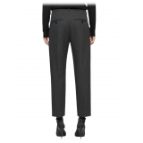 Dondup - Jewel Button Loose Trousers - Grey - Trousers - Luxury Exclusive Collection