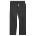 Dondup - Jewel Button Loose Trousers - Grey - Trousers - Luxury Exclusive Collection