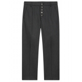 Dondup - Pantaloni Loose con Bottoni a Gioiello - Grigio - Pantalone - Luxury Exclusive Collection