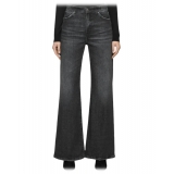 Dondup - Jeans Wide Leg Vita Regolare - Nero - Pantalone - Luxury Exclusive Collection