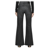 Dondup - Jeans Wide Leg Vita Regolare - Nero - Pantalone - Luxury Exclusive Collection