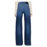 Dondup - Wide Leg Regular Waist Jeans - Dark Blue - Trousers - Luxury Exclusive Collection