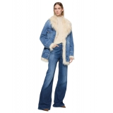 Dondup -  Jeans Wide Leg Vita Regolare - Blu Scuro - Pantalone - Luxury Exclusive Collection