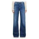 Dondup -  Jeans Wide Leg Vita Regolare - Blu Scuro - Pantalone - Luxury Exclusive Collection