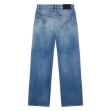 Dondup - Jeans Wide Leg Effetto Vintage - Blu Chiaro - Pantalone - Luxury Exclusive Collection