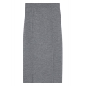 Pinko - Wool Knit Long Skirt - Grey - Skirt - Made in Italy - Luxury Exclusive Collection