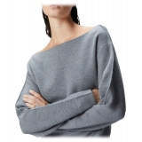 Pinko - Wool Boatneck Sweater - Grey - Sweater - Made in Italy - Luxury Exclusive Collection