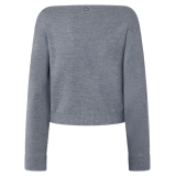 Pinko - Wool Boatneck Sweater - Grey - Sweater - Made in Italy - Luxury Exclusive Collection