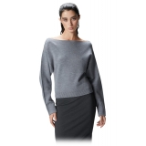 Pinko - Wool Boatneck Sweater - Grey - Sweater - Made in Italy - Luxury Exclusive Collection