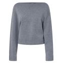 Pinko - Wool Boatneck Sweater - Grey - Sweater - Made in Italy - Luxury Exclusive Collection