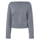 Pinko - Wool Boatneck Sweater - Grey - Sweater - Made in Italy - Luxury Exclusive Collection