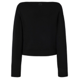 Pinko - Wool Boatneck Sweater - Black - Sweater - Made in Italy - Luxury Exclusive Collection