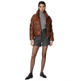 Pinko - Shorts Taglio Sartoriale in Flanella di Lana - Grigio - Pantalone - Made in Italy - Luxury Exclusive Collection