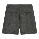 Pinko - Wool Flannel Tailoring Shorts - Grey - Trousers - Made in Italy - Luxury Exclusive Collection