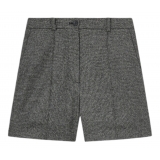 Pinko - Wool Flannel Tailoring Shorts - Grey - Trousers - Made in Italy - Luxury Exclusive Collection