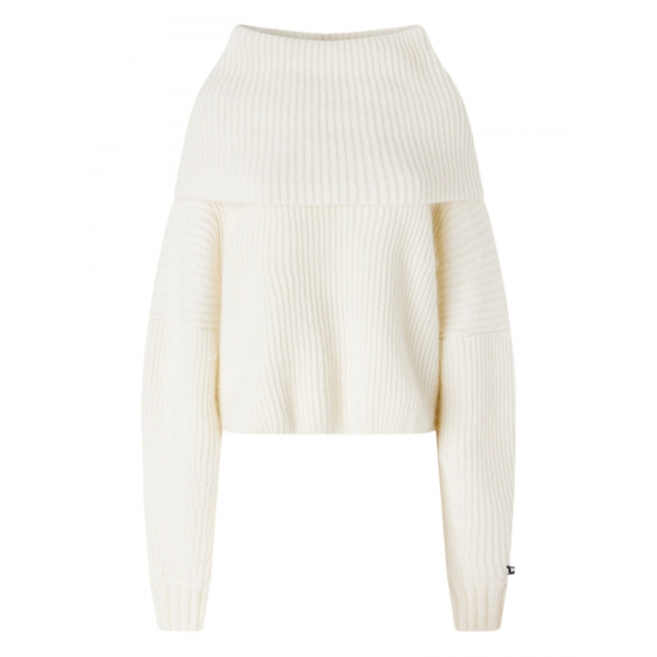 Pinko - Mohair Sweater with Wide Neck - White - Sweater - Made in Italy - Luxury Exclusive Collection