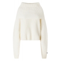 Pinko - Maglione in Mohair con Collo Ampio - Bianco - Maglione - Made in Italy - Luxury Exclusive Collection