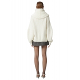 Pinko - Mohair Sweater with Wide Neck - White - Sweater - Made in Italy - Luxury Exclusive Collection