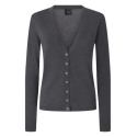 Pinko - Cardigan in Lana Extrafine con Scollo a V - Grigio - Maglione - Made in Italy - Luxury Exclusive Collection