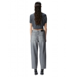 Pinko - Low Waist Egg-Fit Jeans - Grey - Trousers - Made in Italy - Luxury Exclusive Collection