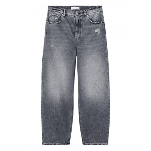 Pinko - Jeans Egg-Fit a Vita Bassa - Grigio - Pantalone - Made in Italy - Luxury Exclusive Collection