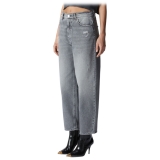 Pinko - Low Waist Egg-Fit Jeans - Grey - Trousers - Made in Italy - Luxury Exclusive Collection