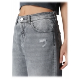 Pinko - Jeans Egg-Fit a Vita Bassa - Grigio - Pantalone - Made in Italy - Luxury Exclusive Collection