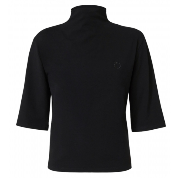 Pinko - Jersey Sweater with Three Quarter Sleeves - Black - Sweater - Made in Italy - Luxury Exclusive Collection