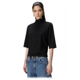 Pinko - Jersey Sweater with Three Quarter Sleeves - Black - Sweater - Made in Italy - Luxury Exclusive Collection