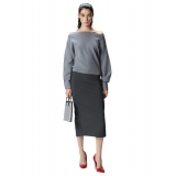 Pinko - Long Skirt in Technical Fabric - Anthracite Grey - Skirt - Made in Italy - Luxury Exclusive Collection